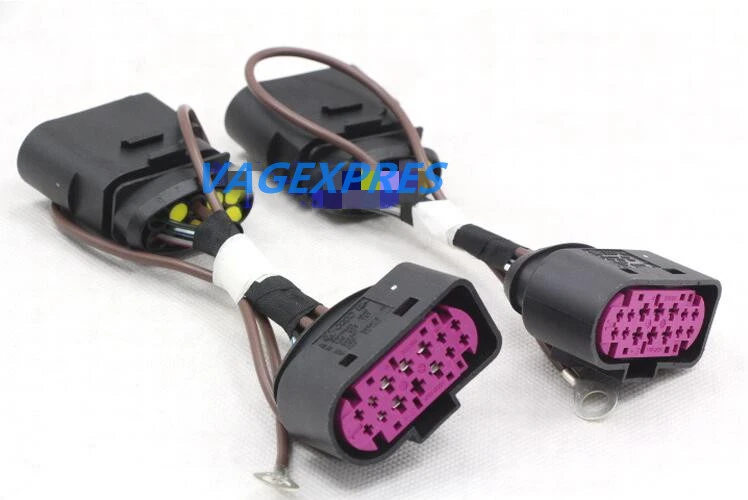 Headlight Conversion adaptor cable halogen to xenon led DRL For vw Golf GTI mk6 10 to 14