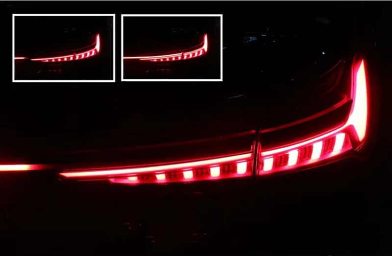 For A6 C8  audi a6 c8 taill lights ambient lights  through tail light Audi through-flow dynamic taillights For audi new A6 C8 a6 19-24 width light