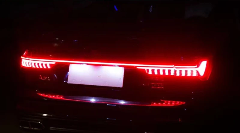 For A6 C8  audi a6 c8 taill lights ambient lights  through tail light Audi through-flow dynamic taillights For audi new A6 C8 a6 19-24 width light