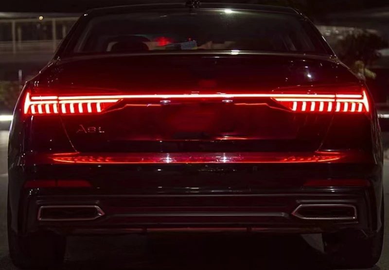 For A6 C8  audi a6 c8 taill lights ambient lights  through tail light Audi through-flow dynamic taillights For audi new A6 C8 a6 19-24 width light