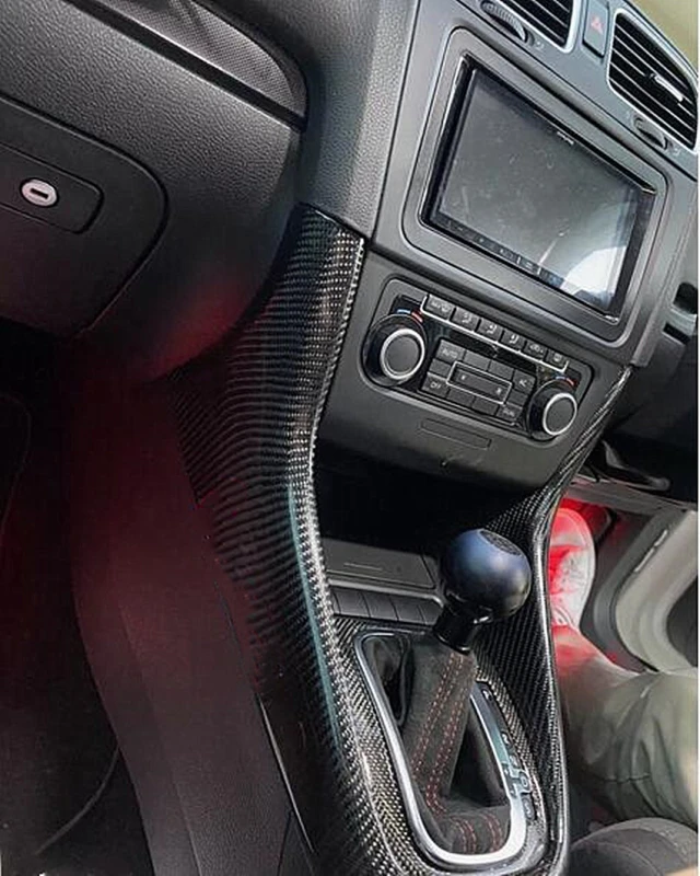 Suitable For VW Golf R GTI Mk6 Carbon Fibre Interior Trim Panel Shift Knob Area Golf 6 R