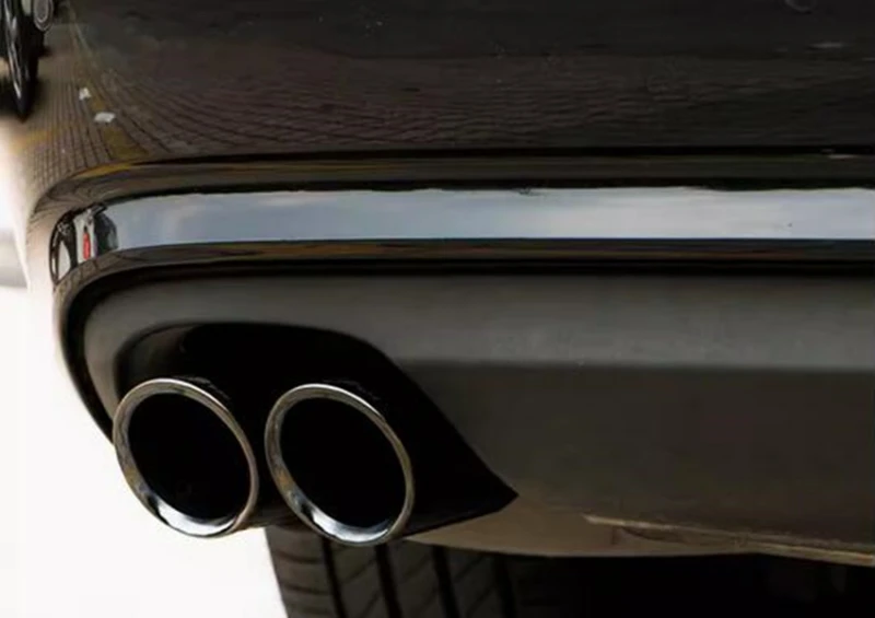2 exhaust panel black stainless steel for Audi A1 8X A3 8P 8V exhaust tailpipe trim panels