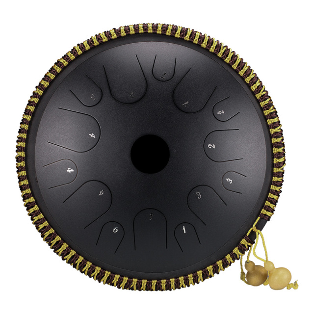 Hluru STEEL TONGUE DRUM tapping drum (14notes 14") , copper steel Tapping Drum (14notes 14") , Copper Steel TA14-14