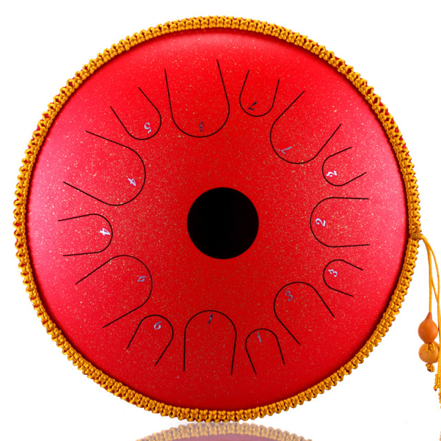 Hluru STEEL TONGUE DRUM tapping drum (14notes 14") , copper steel Tapping Drum (14notes 14") , Copper Steel TA14-14