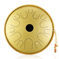 Hluru STEEL TONGUE DRUM tapping drum (14notes 14") , copper steel Tapping Drum (14notes 14") , Copper Steel TA14-14