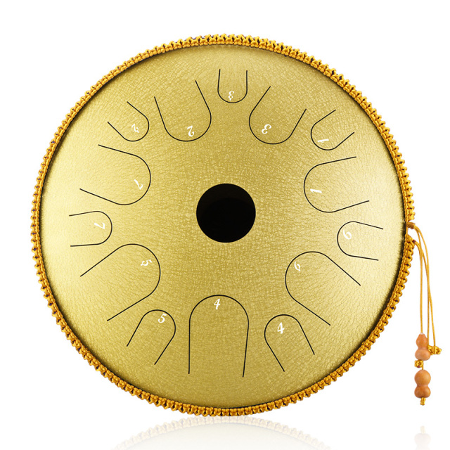 Hluru STEEL TONGUE DRUM tapping drum (14notes 14") , copper steel Tapping Drum (14notes 14") , Copper Steel TA14-14