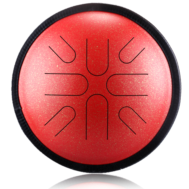 Hluru STEEL TONGUE DRUM Travel Drum (8notes 10") , Copper Steel travel drum (8notes 10") , copper steel TA8-10