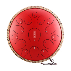 Hluru STEEL TONGUE DRUM Round Tongue Drum (15notes 14") , Alloy Carburizing Steel round tongue drum (15notes 14") , alloy carburizing steel TY15-14