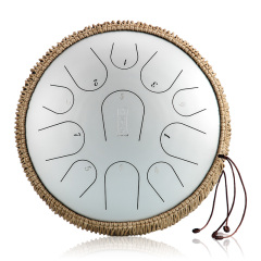 Hluru STEEL TONGUE DRUM Premium Jewel Print Drum (11 Notes 14") , Microalloyed Steel premium jewel print drum (11 notes 14") , microalloyed steel TBP11-14