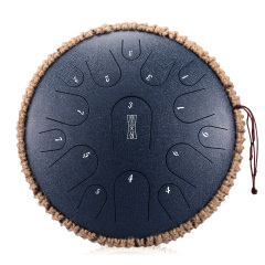 Hluru STEEL TONGUE DRUM Premium Drum (15notes 14") , Microalloyed Steel premium drum (15notes 14") , microalloyed steel TB15-14