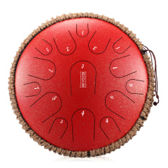 Hluru STEEL TONGUE DRUM Premium Drum (15notes 14") , Microalloyed Steel premium drum (15notes 14") , microalloyed steel TB15-14