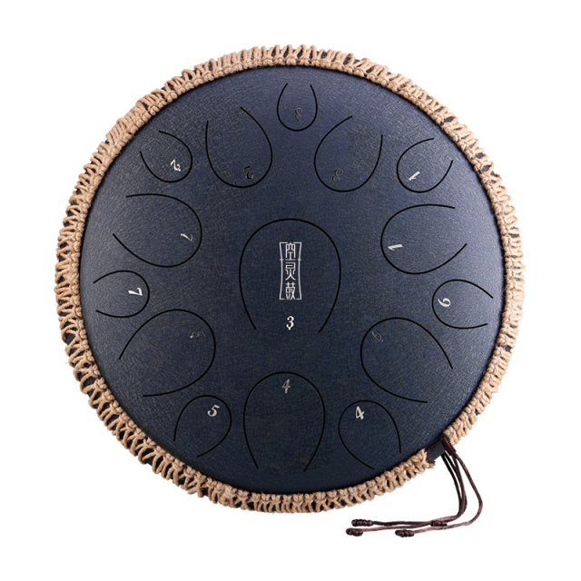 Hluru STEEL TONGUE DRUM Round Tongue Drum (15notes 14") , Alloy Carburizing Steel round tongue drum (15notes 14") , alloy carburizing steel TY15-14
