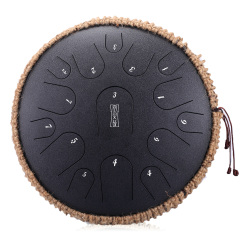 Hluru STEEL TONGUE DRUM Premium Drum (15notes 14") , Microalloyed Steel premium drum (15notes 14") , microalloyed steel TB15-14
