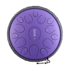 Hluru STEEL TONGUE DRUM Round Tongue Drum (15notes 14") , Alloy Carburizing Steel round tongue drum (15notes 14") , alloy carburizing steel TY15-14