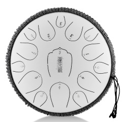 Huashu STEEL TONGUE DRUM Thl Lotus Tongue Drum (15notes 13") , Carbon Steel THL lotus tongue drum (15notes 13") , carbon steel THL15-13