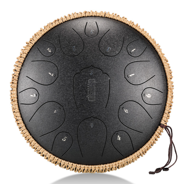Huashu STEEL TONGUE DRUM Thl Lotus Tongue Drum (15notes 13") , Carbon Steel THL lotus tongue drum (15notes 13") , carbon steel THL15-13