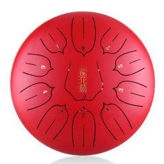 Huashu STEEL TONGUE DRUM Thl Lotus Tongue Drum (11notes 10") , Carbon Steel THL lotus tongue drum (11notes 10") , carbon steel THL11-10