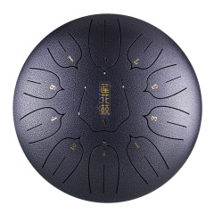 Huashu STEEL TONGUE DRUM Thl Lotus Tongue Drum (11notes 12") , Carbon Steel THL lotus tongue drum (11notes 12") , carbon steel THL11-12