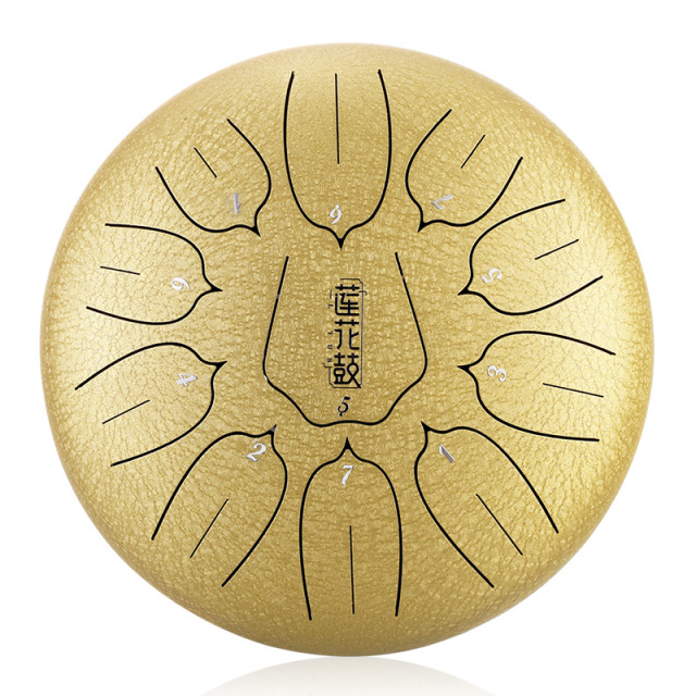 Huashu STEEL TONGUE DRUM Thl Lotus Tongue Drum (11notes 12") , Carbon Steel THL lotus tongue drum (11notes 12") , carbon steel THL11-12
