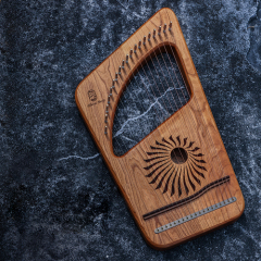 Hluru Lyre 19 Strings Earth-light Beech