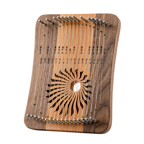 ライアーハープ　31弦　HLURU KALYRE 31弦 ハープ本体 指弾弦琴 Hluru Kalyre harpika 31 Strings Cherrywood ＆ Black Walnut Combine