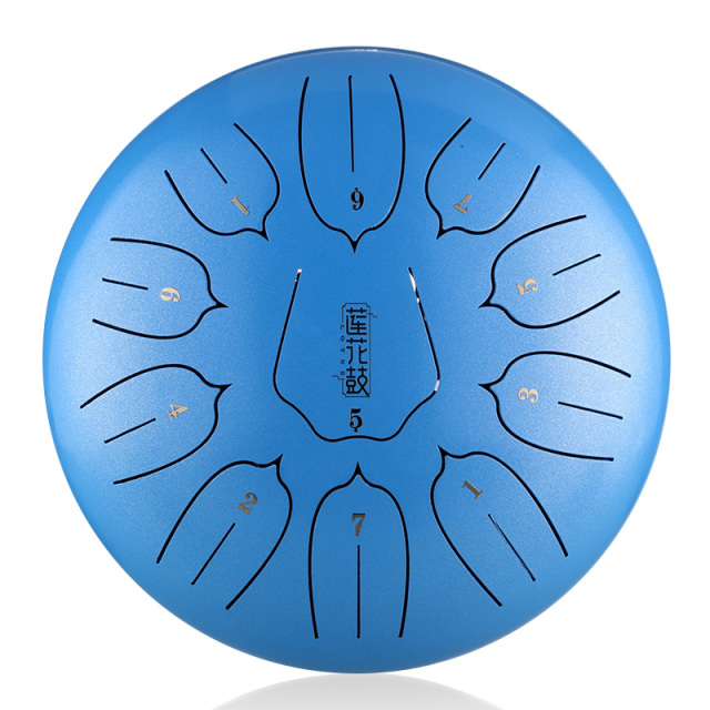Huashu STEEL TONGUE DRUM Thl Lotus Tongue Drum (11notes 12") , Carbon Steel THL lotus tongue drum (11notes 12") , carbon steel THL11-12