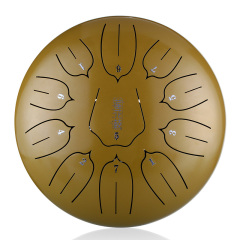 Huashu STEEL TONGUE DRUM Thl Lotus Tongue Drum (11notes 12") , Carbon Steel THL lotus tongue drum (11notes 12") , carbon steel THL11-12