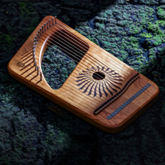 Hluru Lyre 19 Strings Earth-light Beech