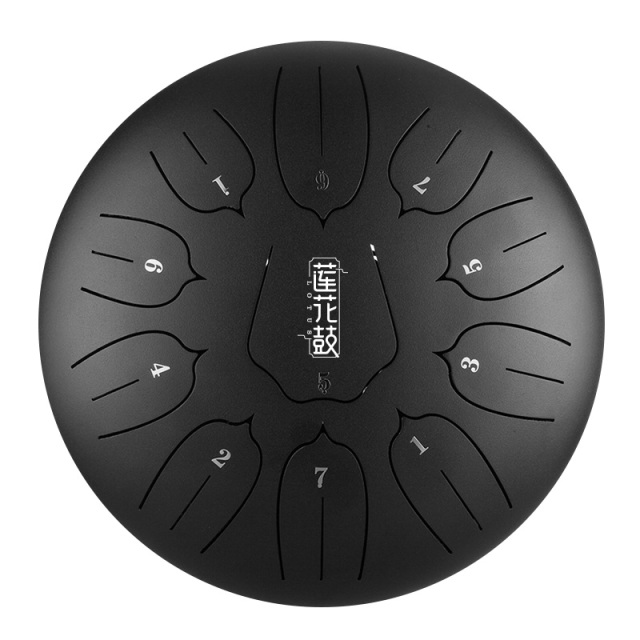 Huashu STEEL TONGUE DRUM Thl Lotus Tongue Drum (11notes 12") , Carbon Steel THL lotus tongue drum (11notes 12") , carbon steel THL11-12