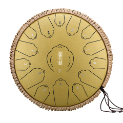 Huashu STEEL TONGUE DRUM Twl Lotus Tongue Drum (15notes 12") , Carbon Steel TWL lotus tongue drum (15notes 12") , carbon steel TWL15-12