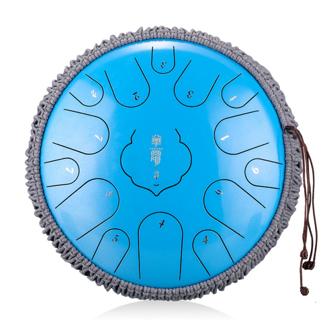 Huashu STEEL TONGUE DRUM Twr Lotus Tongue Drum (15notes 12") , Carbon Steel TWR lotus tongue drum (15notes 12") , carbon steel TWR15-12