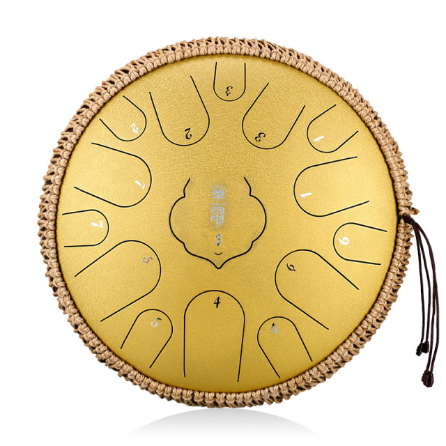 Huashu STEEL TONGUE DRUM Twr Lotus Tongue Drum (15notes 12") , Carbon Steel TWR lotus tongue drum (15notes 12") , carbon steel TWR15-12