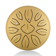 Huashu STEEL TONGUE DRUM Twg Ginkgo Drum (11 Notes 6 Inch) , Carbon Steel TWG ginkgo drum (11 notes 6 inch) , carbon steel TWG11-6
