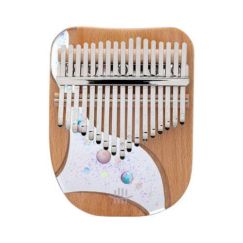 Hluru Kalimba 17 Keys, Sparkling Planet, Beech＆Epoxy resin KBS17+Box