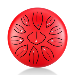Huashu STEEL TONGUE DRUM Twg Ginkgo Drum (11 Notes 6 Inch) , Carbon Steel TWG ginkgo drum (11 notes 6 inch) , carbon steel TWG11-6