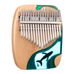 Hluru Whale Deep Ocean Plate Beech 17 Keys Kalimba KW17
