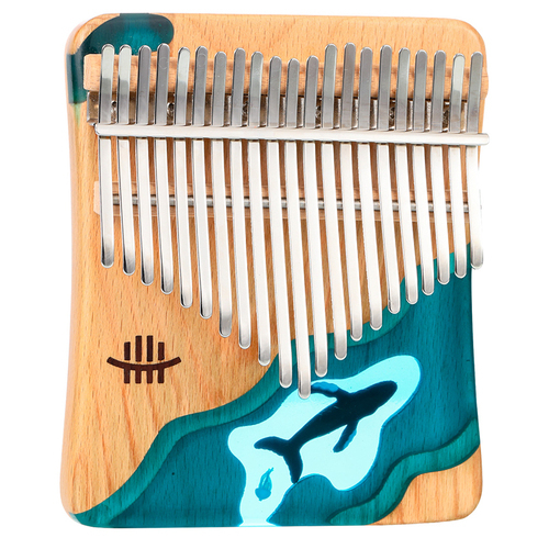 Hluru Whale Deep Ocean Plate Beech New 21 Keys Kalimba KWD21