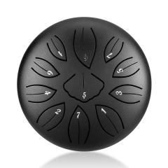 Huashu STEEL TONGUE DRUM Twg Ginkgo Drum (11 Notes 6 Inch) , Carbon Steel TWG ginkgo drum (11 notes 6 inch) , carbon steel TWG11-6
