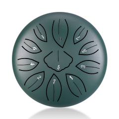 Huashu STEEL TONGUE DRUM Twg Ginkgo Drum (11 Notes 6 Inch) , Carbon Steel TWG ginkgo drum (11 notes 6 inch) , carbon steel TWG11-6