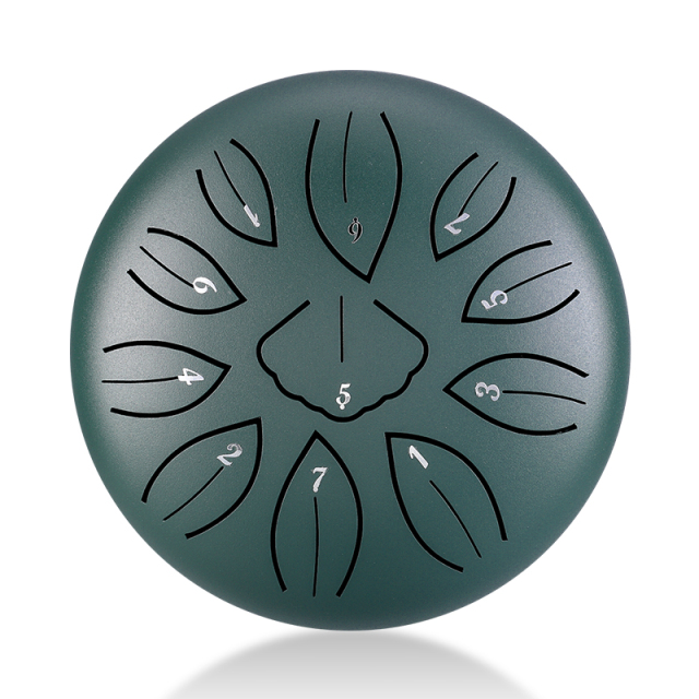 Huashu STEEL TONGUE DRUM Twg Ginkgo Drum (11 Notes 6 Inch) , Carbon Steel TWG ginkgo drum (11 notes 6 inch) , carbon steel TWG11-6
