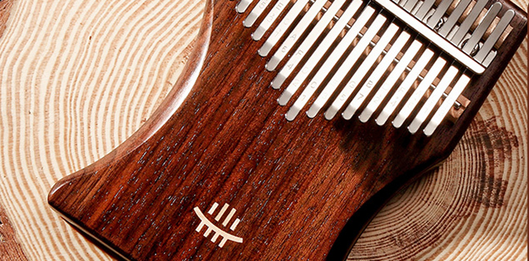 Hluru カッププレート カリンバ - 17 キー ローズウッド | 豊かで響き