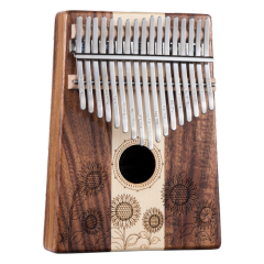 Huashu Kalimba KOA Sunflower Hollow Koa&Maple 17 Key Kalimba KGT17-Koa