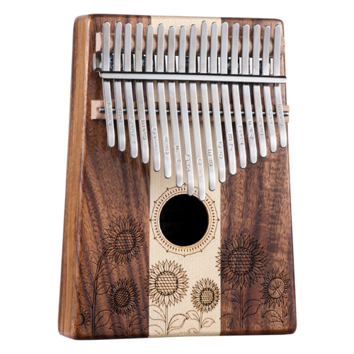 Huashu Kalimba KOA Sunflower Hollow Koa&Maple 17 Key Kalimba KGT17-Koa
