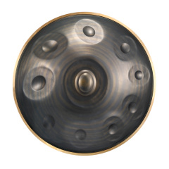 Hluru HANDPAN Dc04 Golden Edge Brown Handpan(10notes 22")DC04 golden edge brown Handpan(10notes 22") HG10-Brown