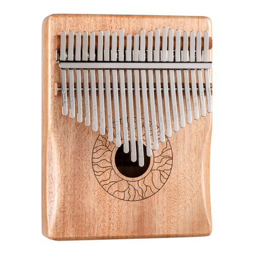 Huashu Lotus Leaf Palm Rest Hollow Mahogany 21 Keys Kalimba KHD21-Mahogany