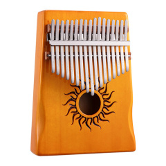 Huashu Sun Palm Rest Hollow Poplar Yellow 17 Keys Kalimba KHS17-Yellow
