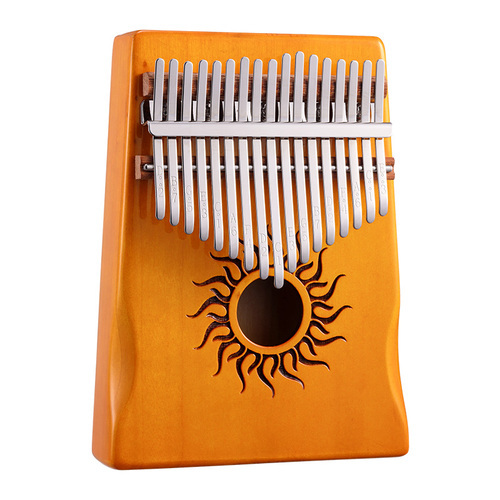 Huashu Sun Palm Rest Hollow Poplar Yellow 17 Keys Kalimba KHS17-Yellow