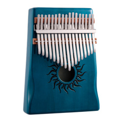 Huashu Sun Palm Rest Hollow Poplar Blue 17 Keys Kalimba KHS17-Blue