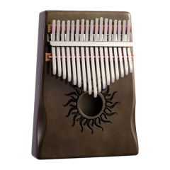 Huashu Sun Palm Rest Hollow Poplar Brown 17 Keys Kalimba KHS17-Brown