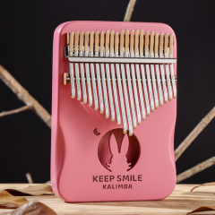 Huashu Kalimba 17 Keys, Rainbow Bear, Palm Rest Shape, Mahogany Kalimba KHB17